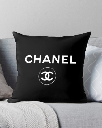 Set Of 2 Designer Inspired Throw Pillows, Monogram Pillow, Velvet Cushion  Cover, Black&White Pillowc